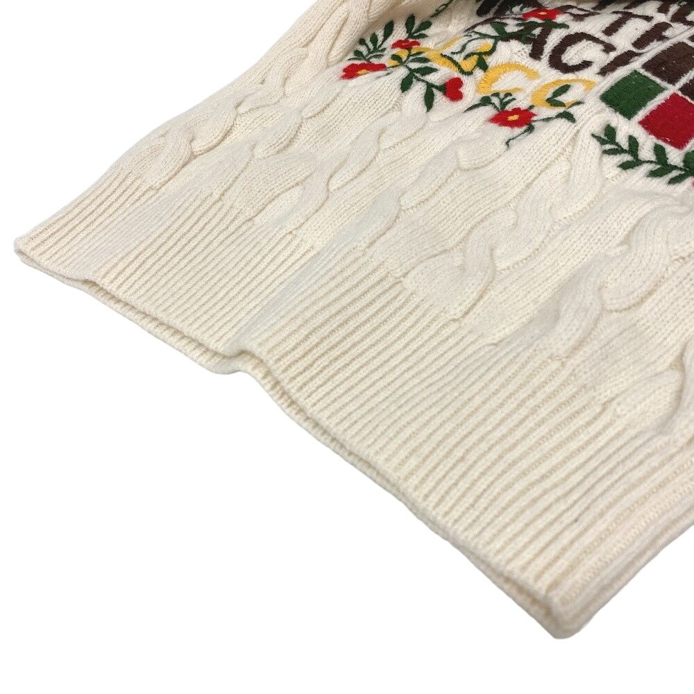 Gucci High Neck Knit Wool White Sweater — view 8