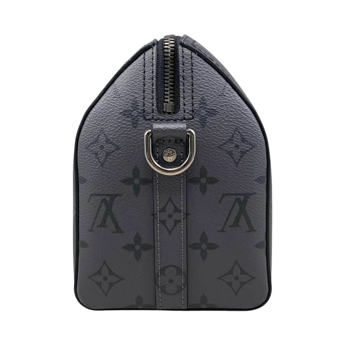 Louis Vuitton City Keepall Shoulder Bag Monogram Eclipse Black Gray — view 3
