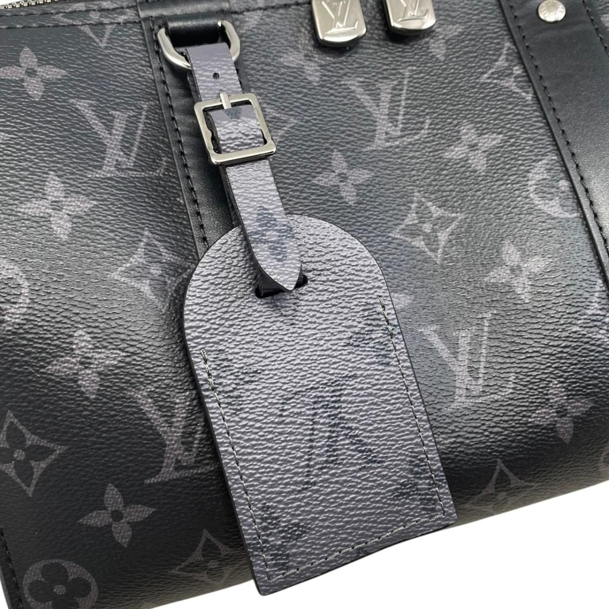 Louis Vuitton City Keepall Shoulder Bag Monogram Eclipse Black Gray — view 9