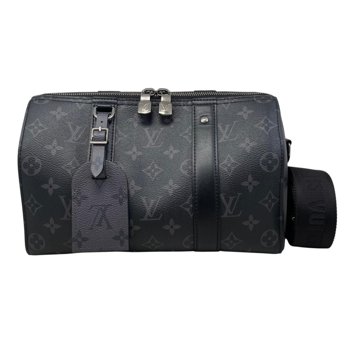 Louis Vuitton City Keepall Shoulder Bag Monogram Eclipse Black Gray