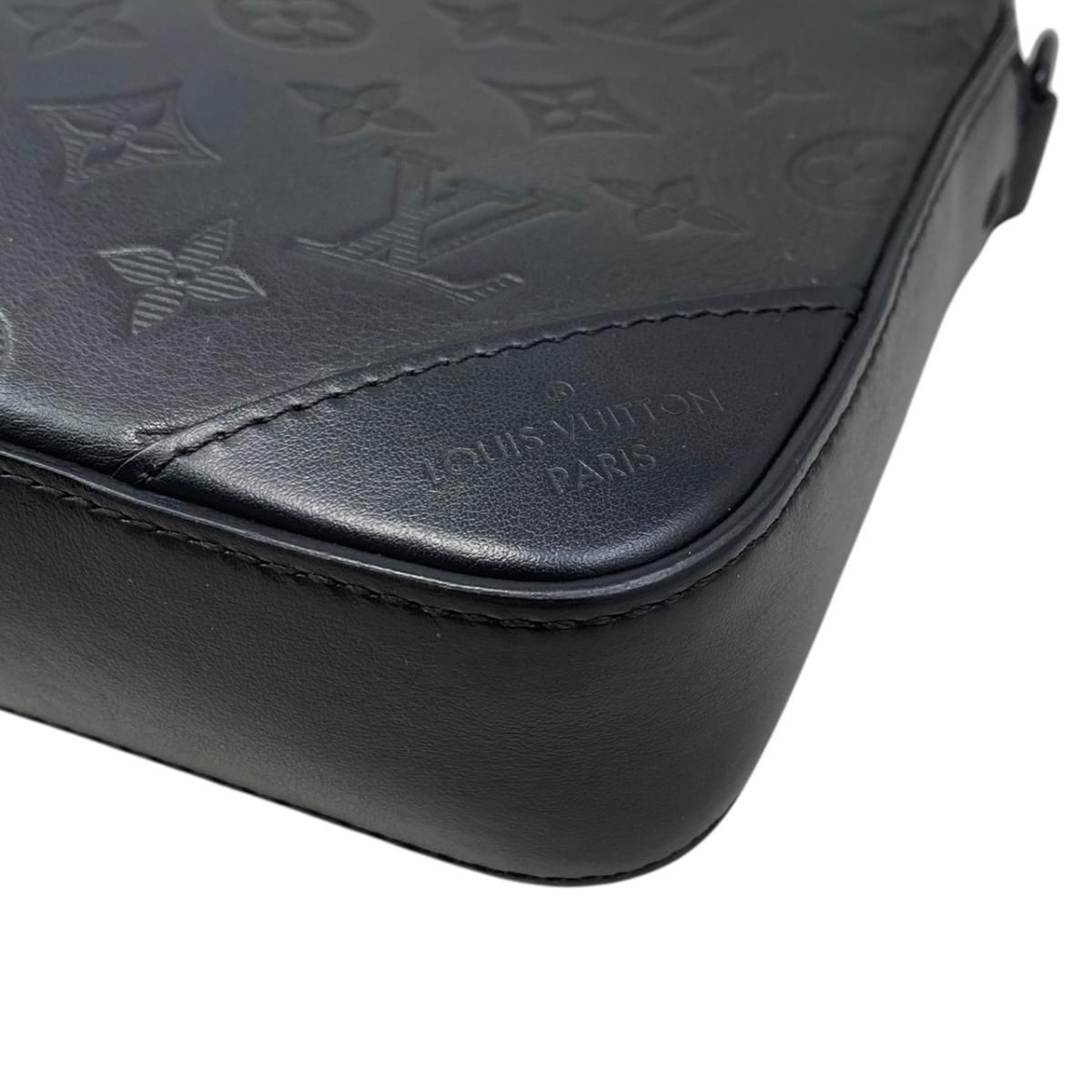 Louis Vuitton Shoulder Bag Duo Messenger Monogram Shadow Noir Black — view 5