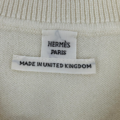 Hermes Off White Lift Cashmere Short Sleeve Knit 38 Sweater — view 3