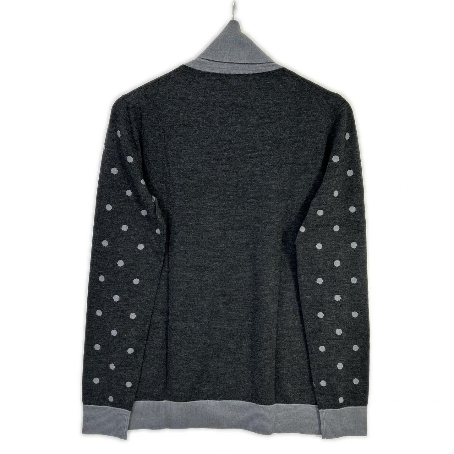 Hermes Dot Pattern Cashmere Silk Turtleneck Knit 40 Sweater — view 2
