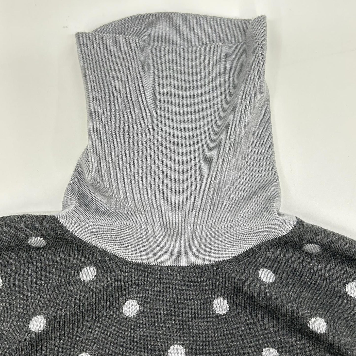 Hermes Dot Pattern Cashmere Silk Turtleneck Knit 40 Sweater — view 6