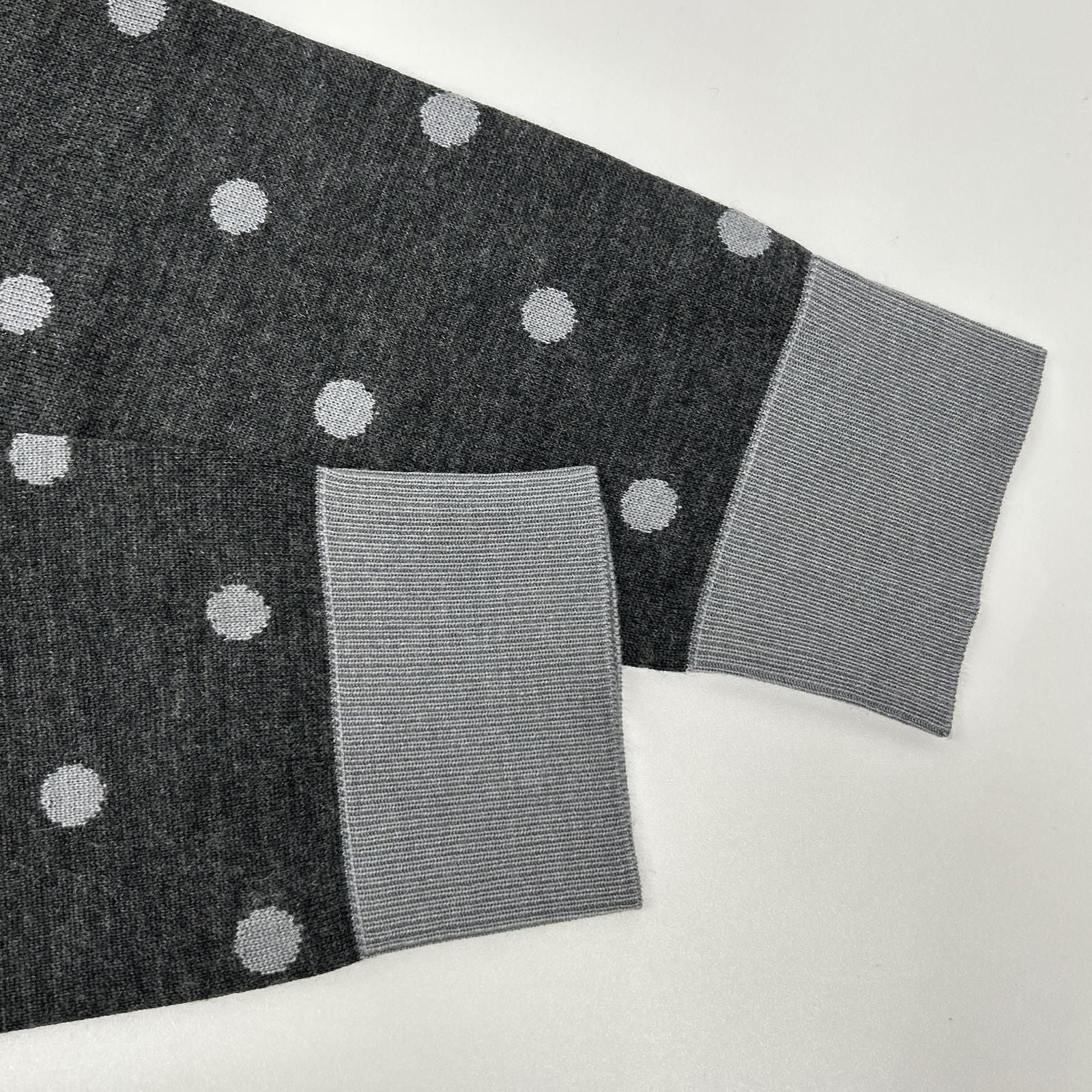 Hermes Dot Pattern Cashmere Silk Turtleneck Knit 40 Sweater — view 7