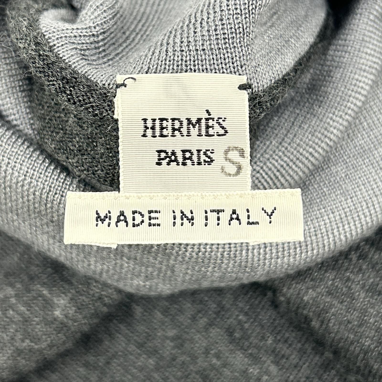 Hermes Dot Pattern Cashmere Silk Turtleneck Knit 40 Sweater — view 3