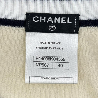 Chanel Emblem Logo Embroidery Knit Sweater 40 — view 3
