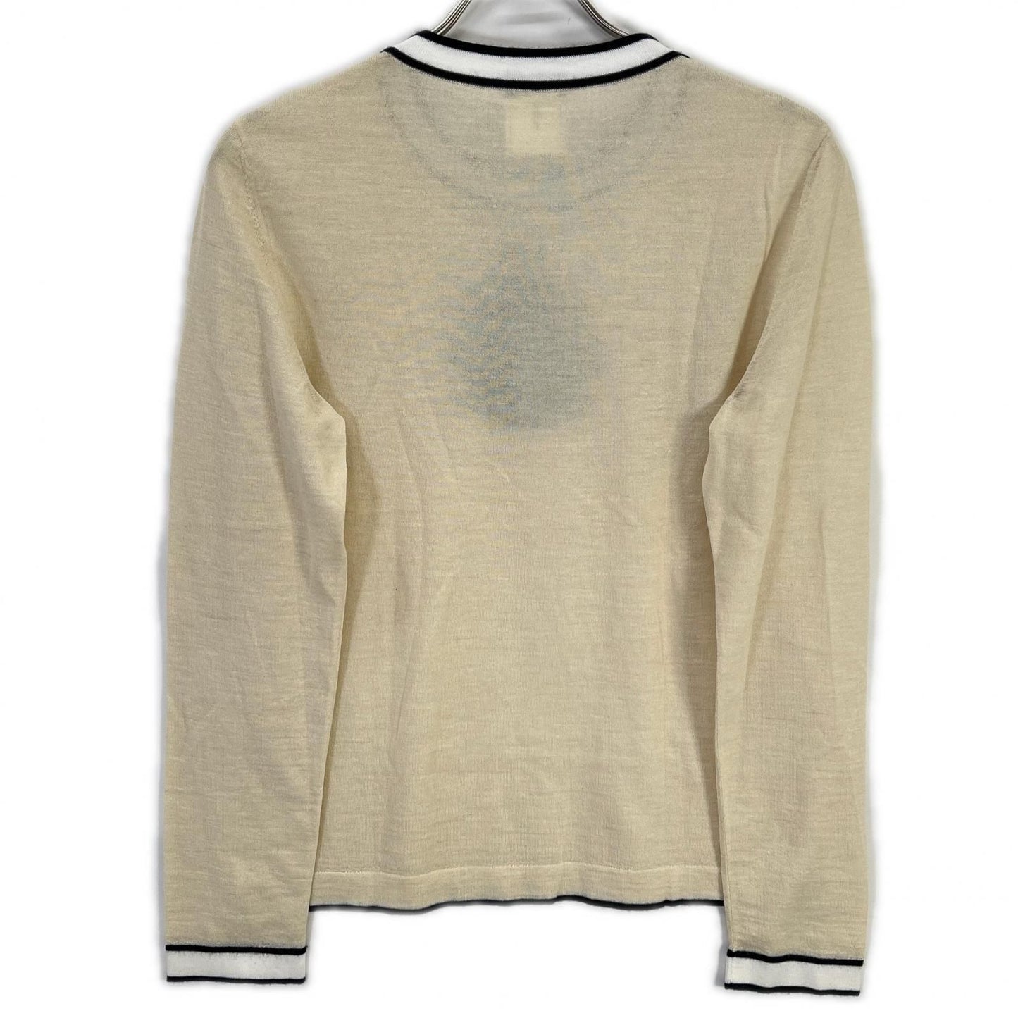 Chanel Emblem Logo Embroidery Knit Sweater 40 — view 2