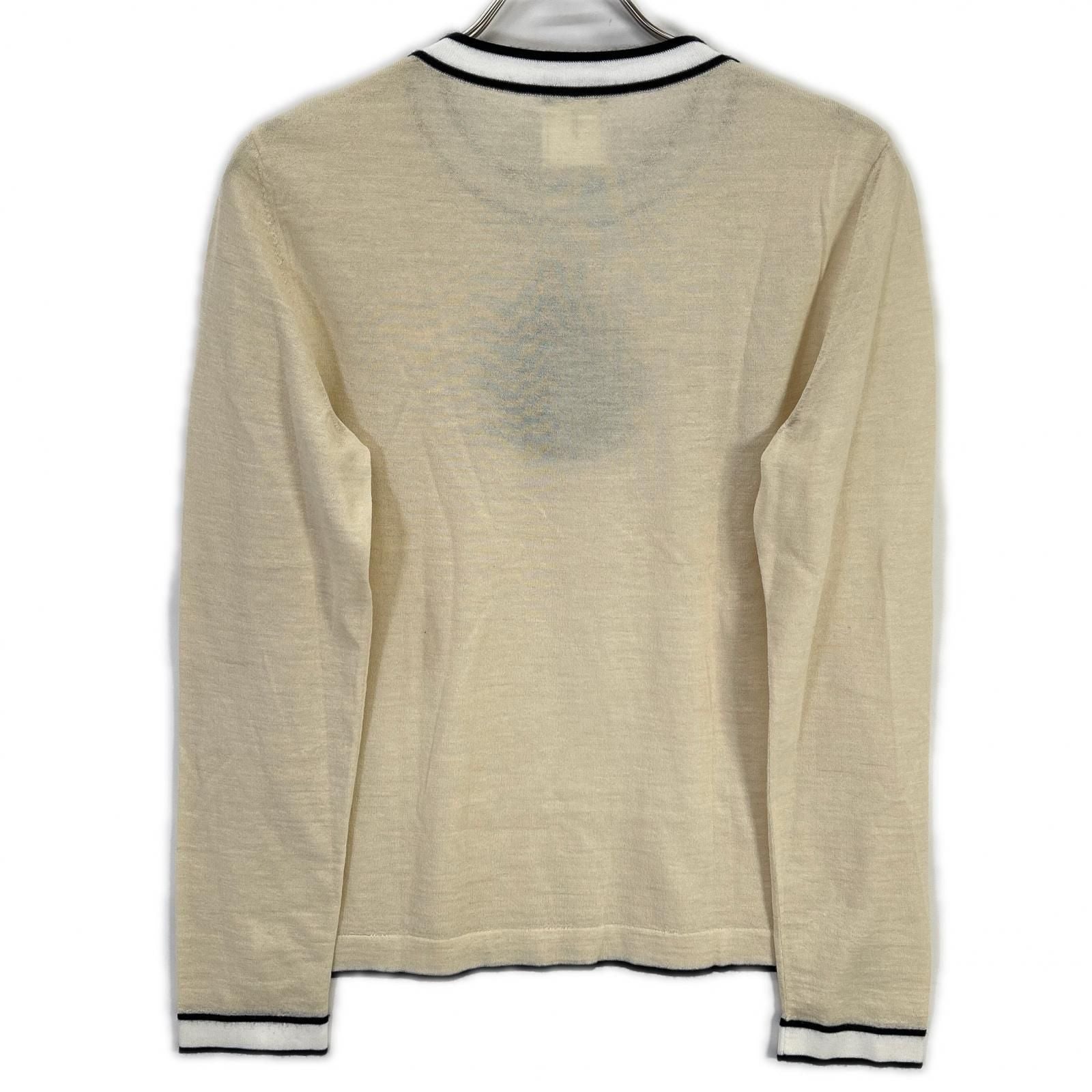 Chanel Emblem Logo Embroidery Knit Sweater 40 — view 2