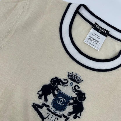Chanel Emblem Logo Embroidery Knit Sweater 40 — view 6