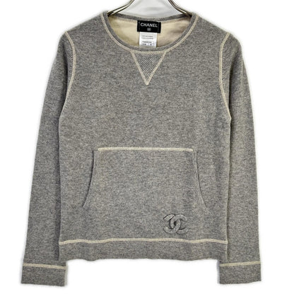 Chanel CC Logo Cashmere Knit Sweater 40