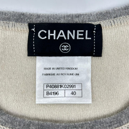 Chanel CC Logo Cashmere Knit Sweater 40 — view 3