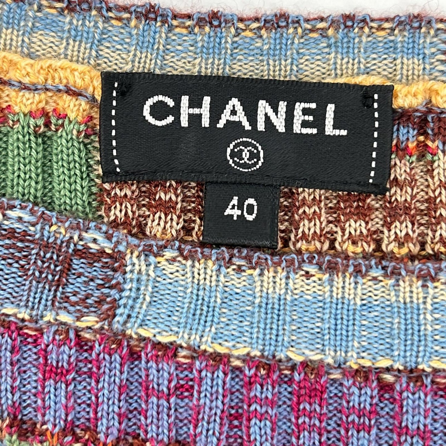 Chanel Multicolor Cashmere Blend Knit 40 Sweater — view 3