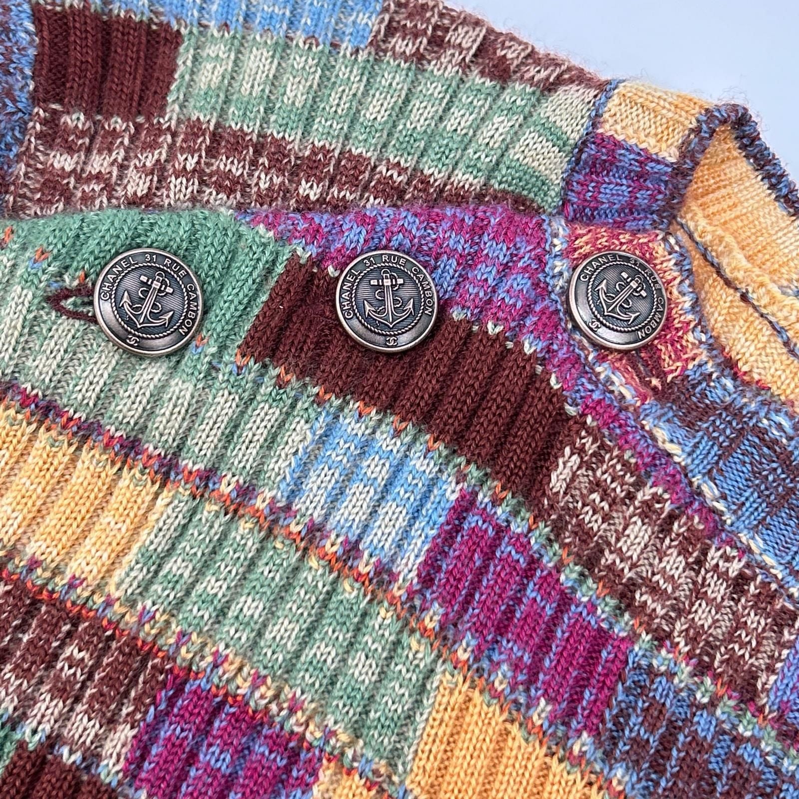 Chanel Multicolor Cashmere Blend Knit 40 Sweater — view 7