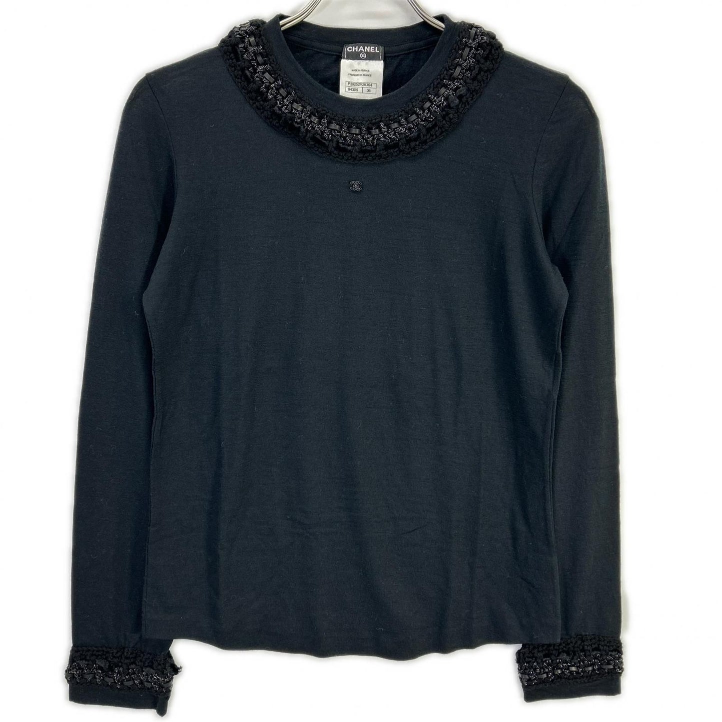 Chanel CC Logo Collar Embroidery Top 36