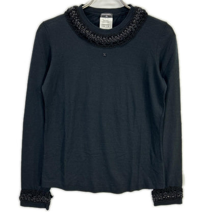 Chanel CC Logo Collar Embroidery Top 36