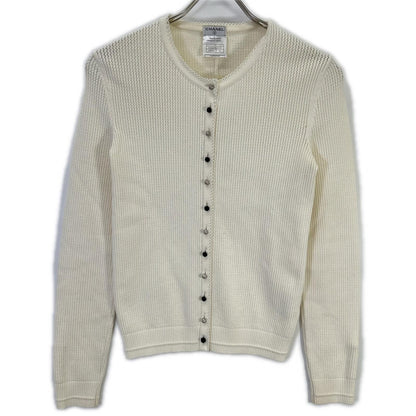 Chanel 07 Cruise Collection 07c White Bijou Button Cardigan 36