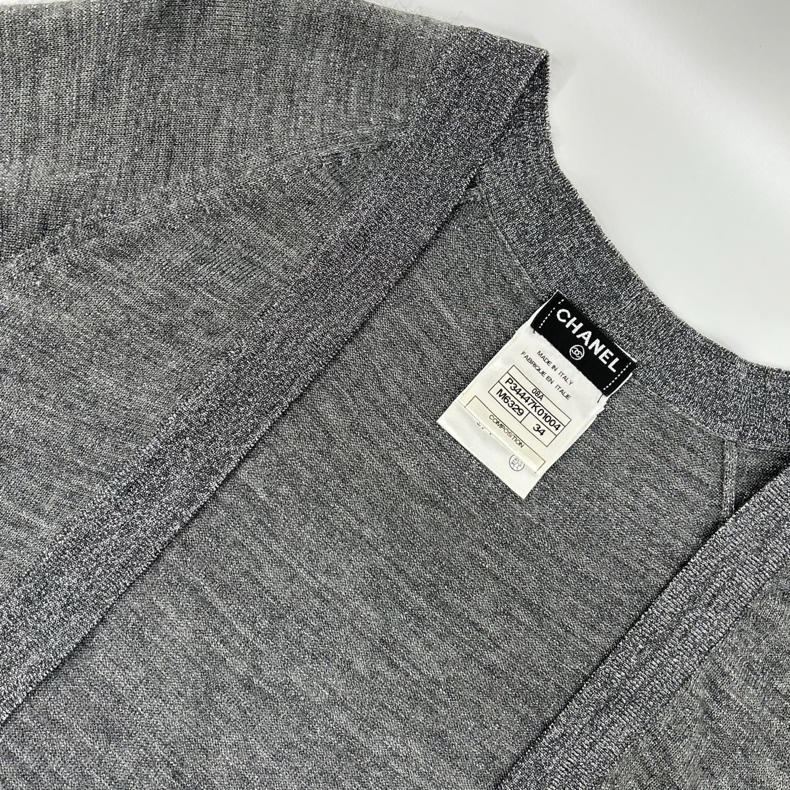 Chanel Lame Cashmere Blend Cardigan Bolero 34 — view 9
