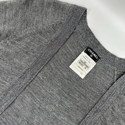 Chanel Lame Cashmere Blend Cardigan Bolero 34 — view 9