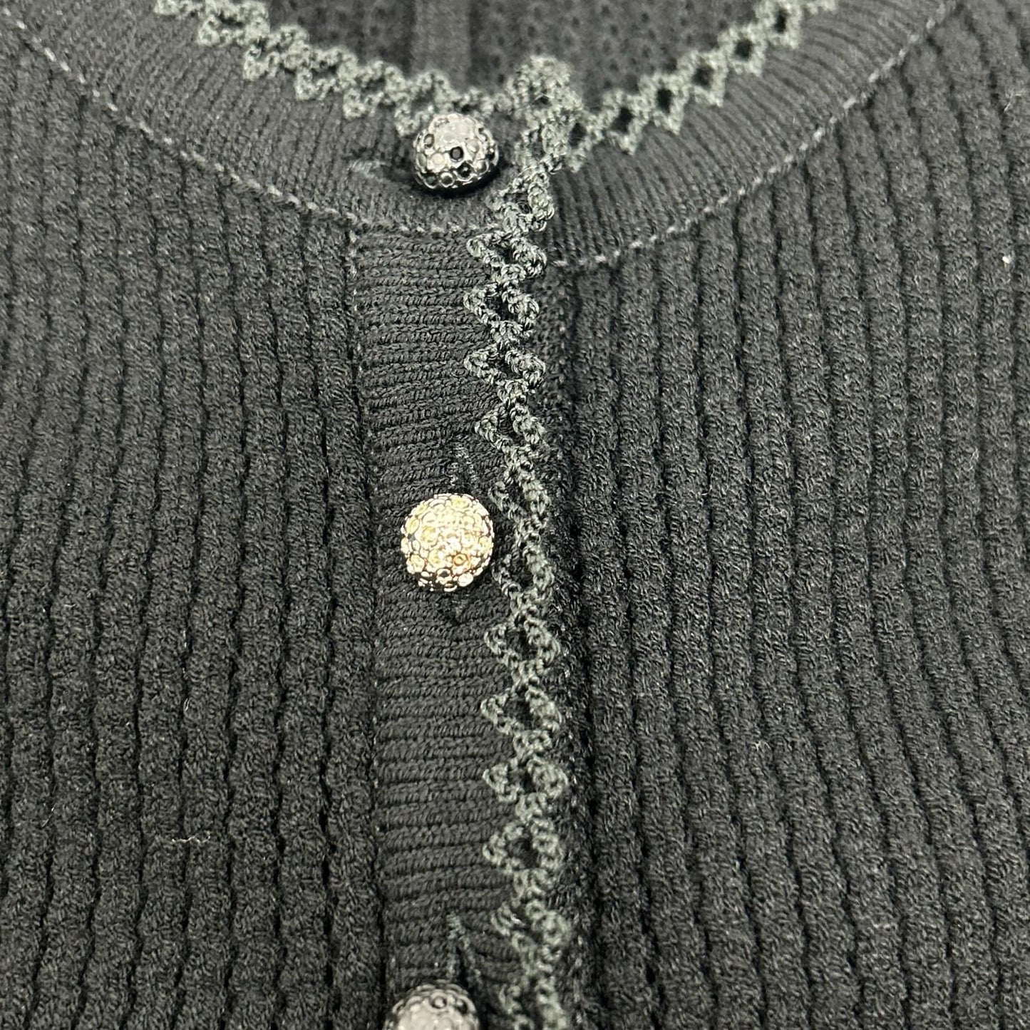 Chanel 07 Cruise Collection 07c Black Bijou Button Cardigan — view 8