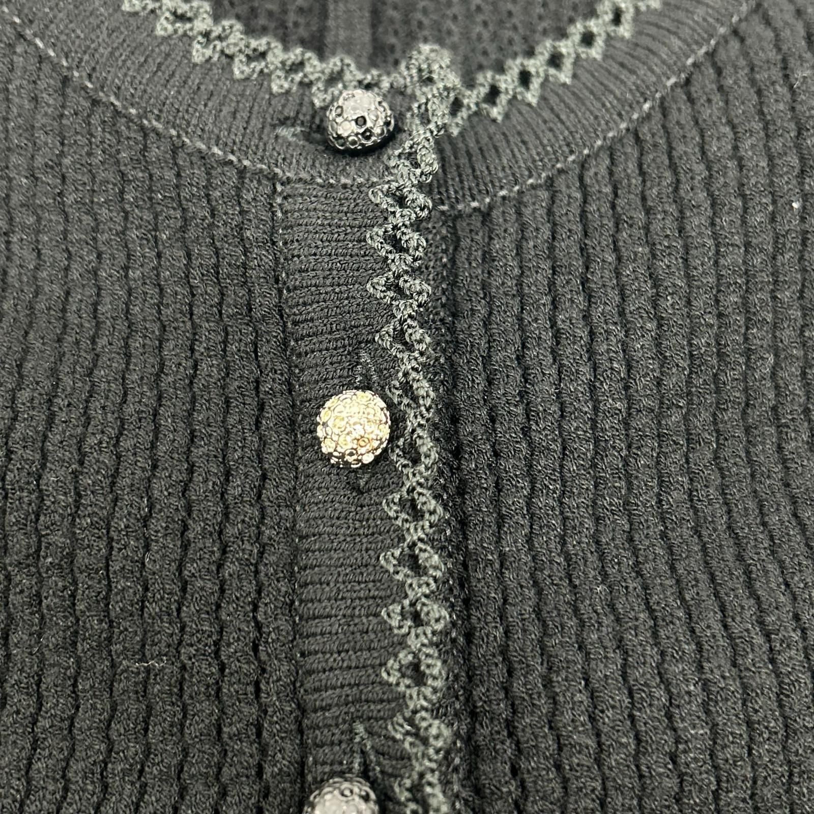 Chanel 07 Cruise Collection 07c Black Bijou Button Cardigan — view 8
