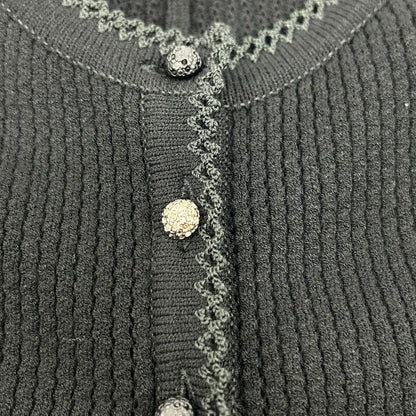 Chanel 07 Cruise Collection 07c Black Bijou Button Cardigan — view 8