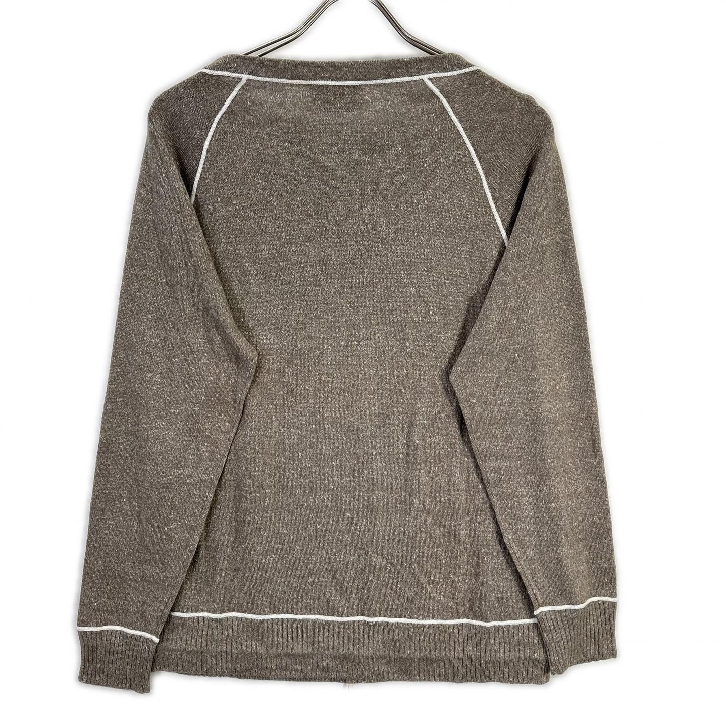 Hermes Gray Linen Mixed Drawstring Knit Sweater — view 2