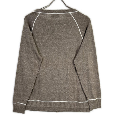 Hermes Gray Linen Mixed Drawstring Knit Sweater — view 2