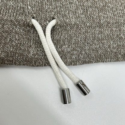 Hermes Gray Linen Mixed Drawstring Knit Sweater — view 9