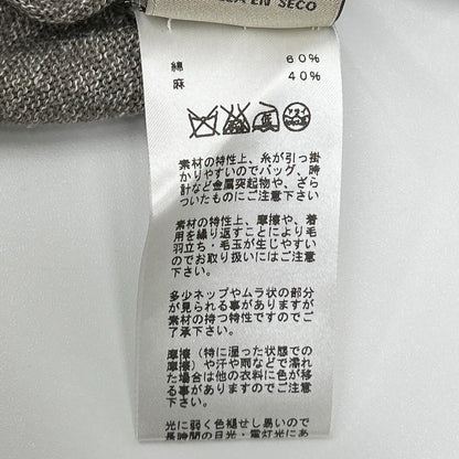 Hermes Gray Linen Mixed Drawstring Knit Sweater — view 5