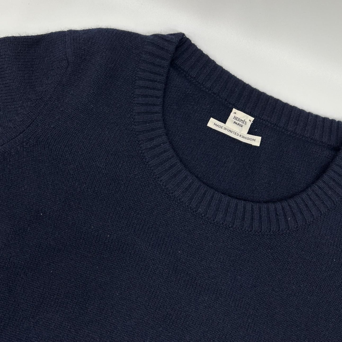 Hermes Era Navy Cashmere Knit Sweater 42 — view 5
