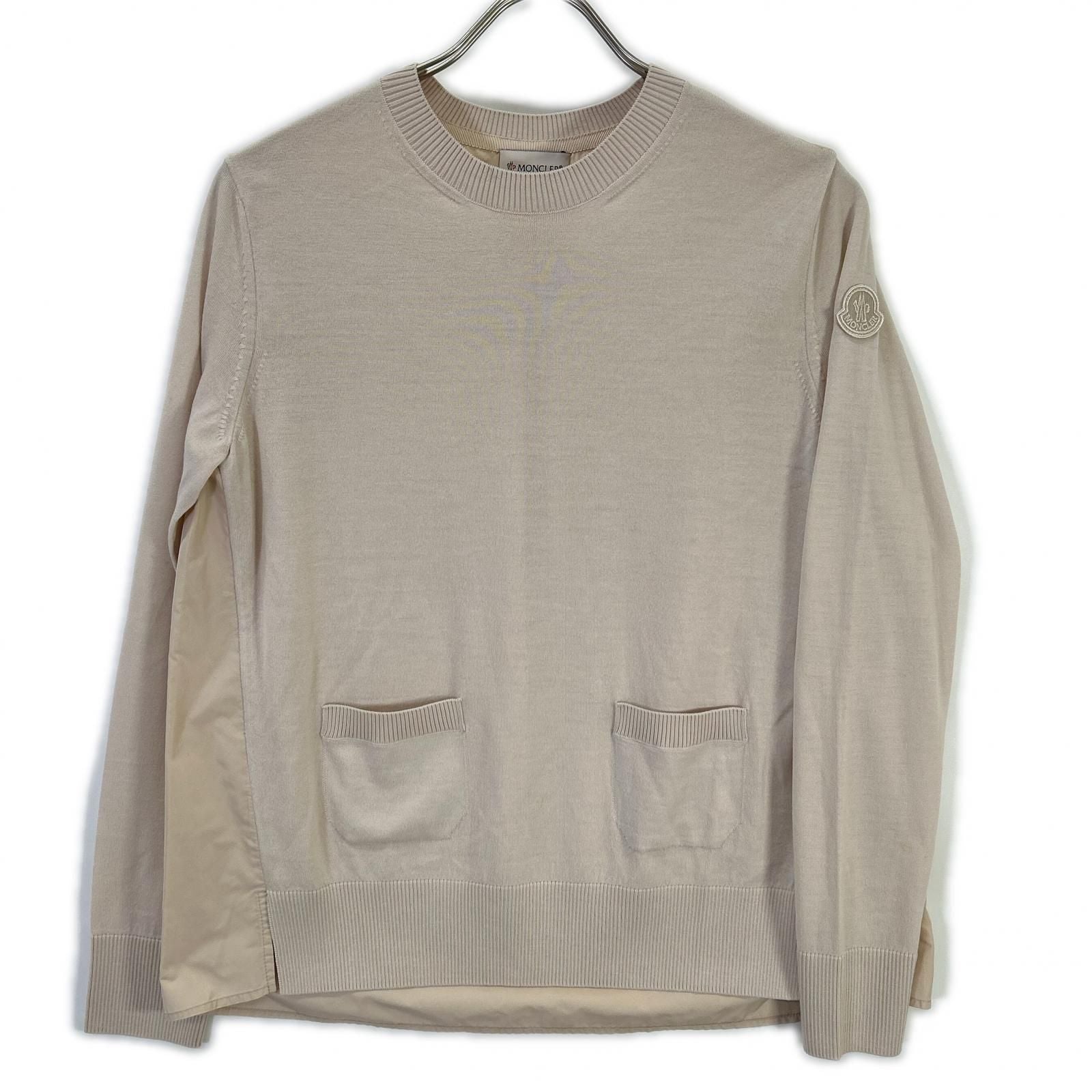 Moncler Girocollo Tricot Nylon Trim Knit Sweater