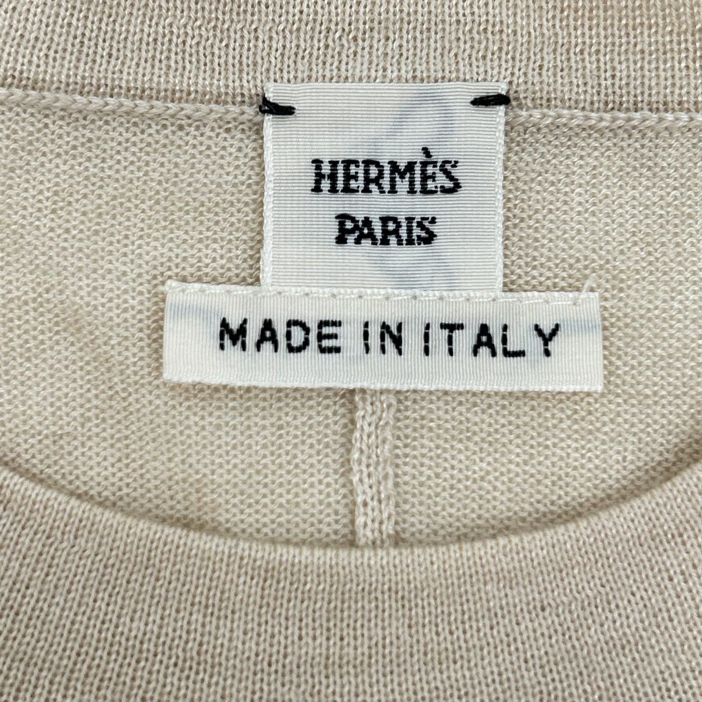Hermes Beige Cashmere Silk Knit Sweater 40 — view 3