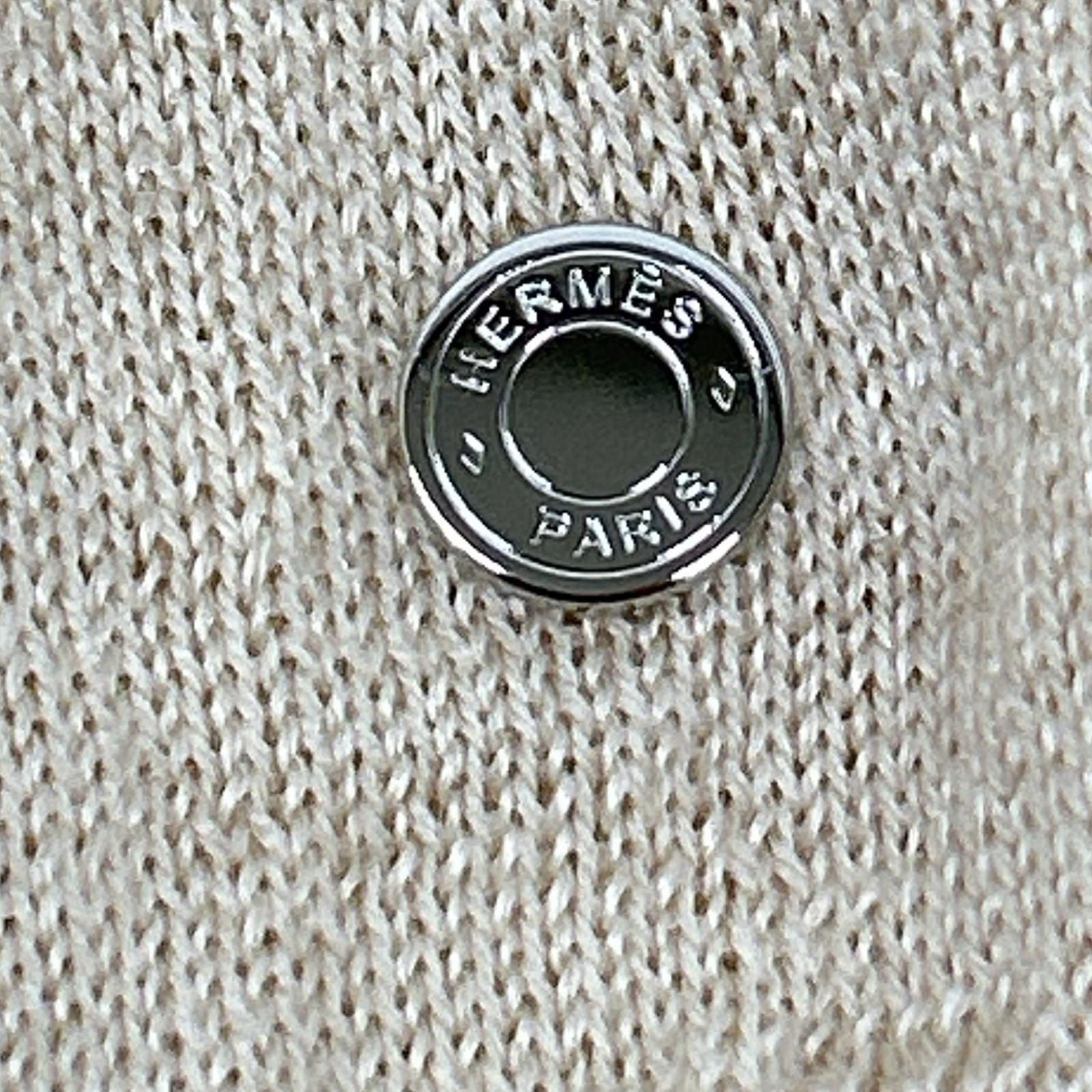 Hermes Beige Cashmere Silk Knit Sweater 40 — view 8