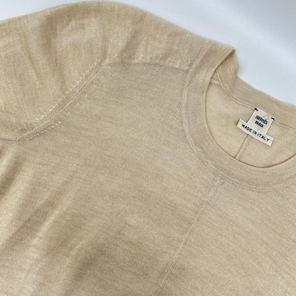 Hermes Beige Cashmere Silk Knit Sweater 40 — view 6