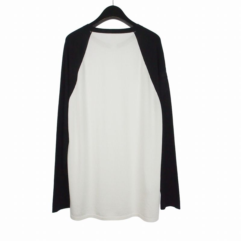 Chrome Hearts Ynot Cross Patch Raglan Sleeve Long T-Shirt Long L White Black — view 2