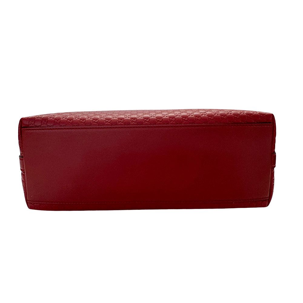 Gucci Shoulder Bag Leather Micro GG Red Hand Going Out Everyday — view 3