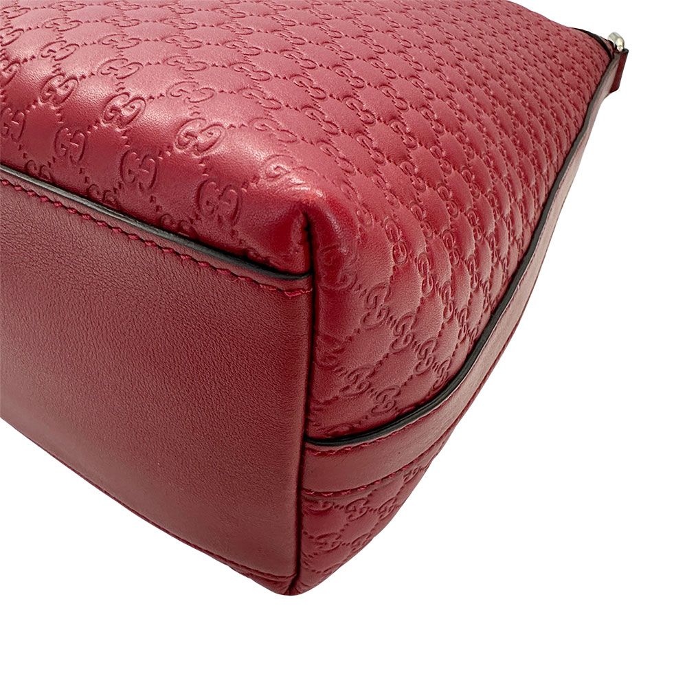 Gucci Shoulder Bag Leather Micro GG Red Hand Going Out Everyday — view 5