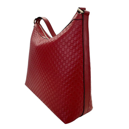 Gucci Shoulder Bag Leather Micro GG Red Hand Going Out Everyday — view 6