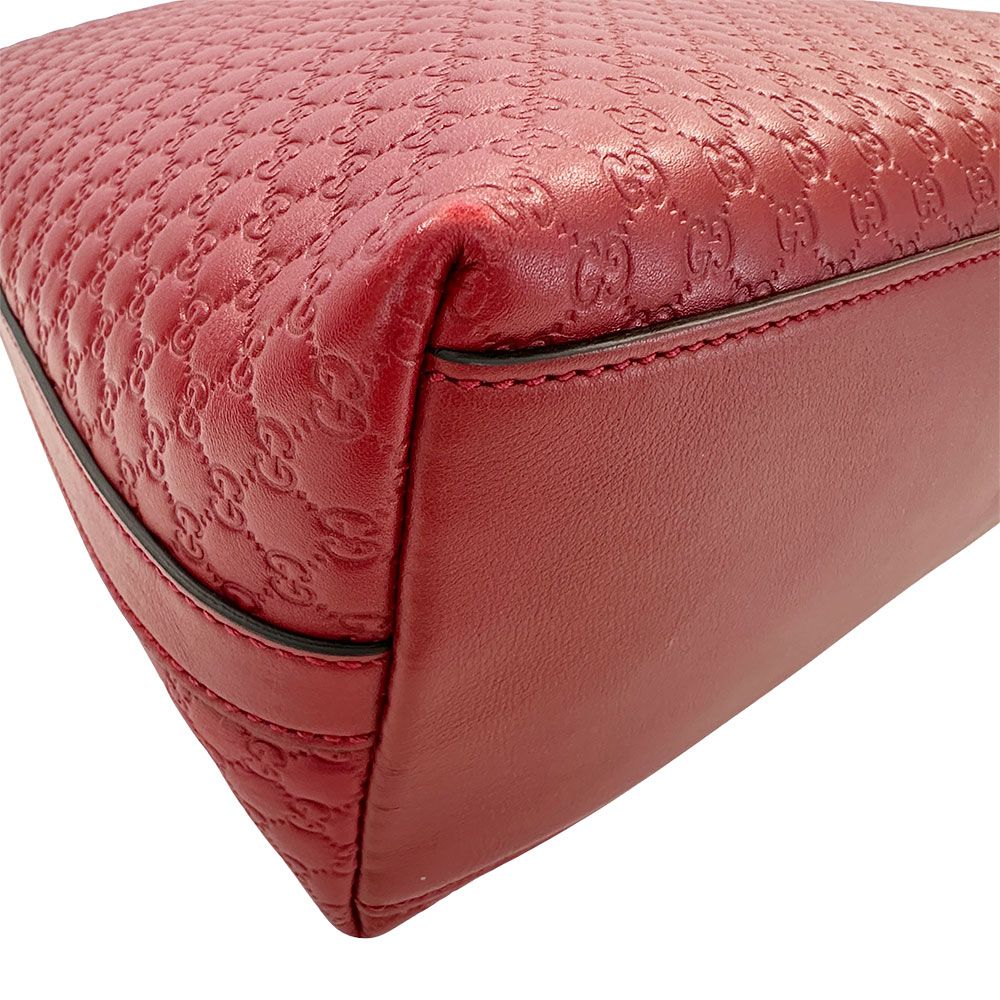 Gucci Shoulder Bag Leather Micro GG Red Hand Going Out Everyday — view 4
