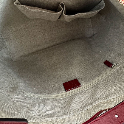 Gucci Shoulder Bag Leather Micro GG Red Hand Going Out Everyday — view 7