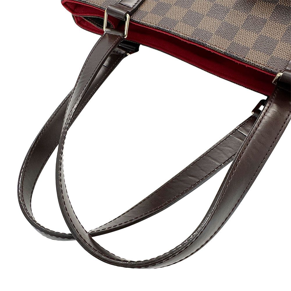 Louis Vuitton Tote Damier Canvas Uzes Ebene Brown Shoulder — view 9