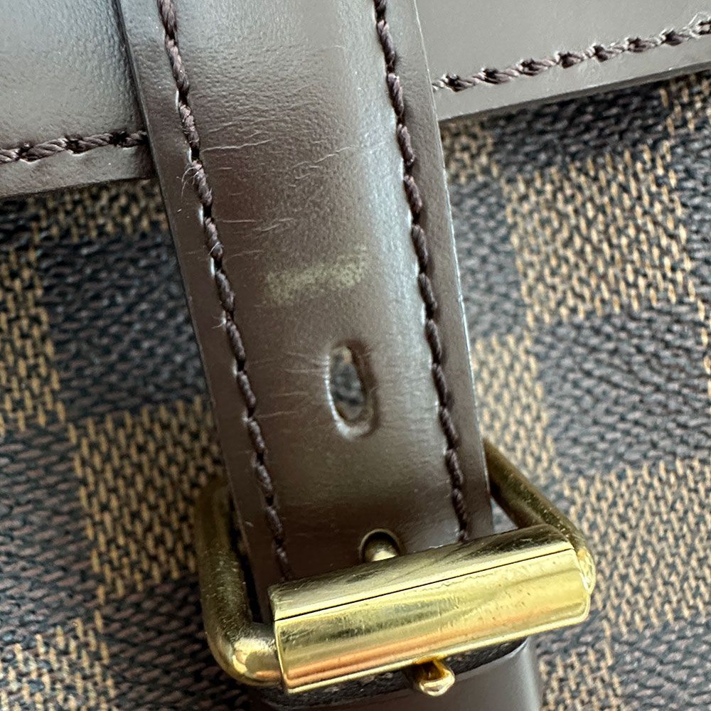 Louis Vuitton Tote Damier Canvas Uzes Ebene Brown Shoulder — view 7