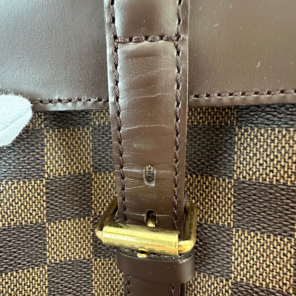 Louis Vuitton Tote Damier Canvas Uzes Ebene Brown Shoulder — view 8