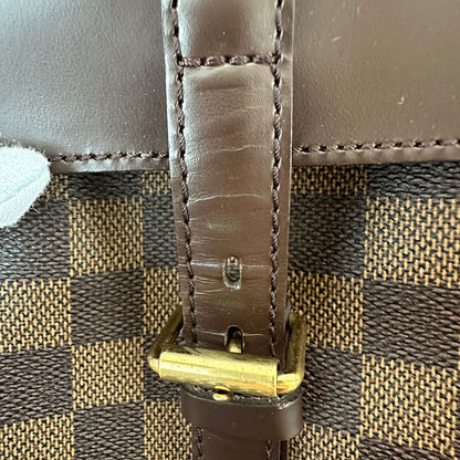 Louis Vuitton Tote Damier Canvas Uzes Ebene Brown Shoulder — view 8