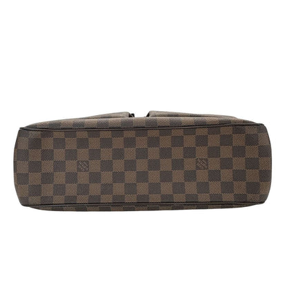Louis Vuitton Tote Damier Canvas Uzes Ebene Brown Shoulder — view 3