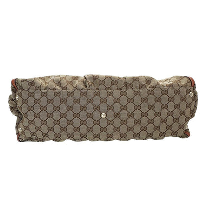 Gucci Abbey Shoulder Bag GG Canvas Beige Orange — view 3