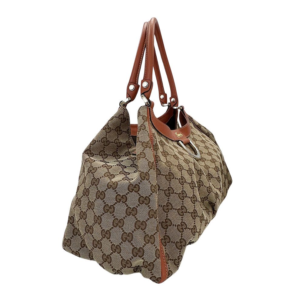 Gucci Abbey Shoulder Bag GG Canvas Beige Orange — view 6