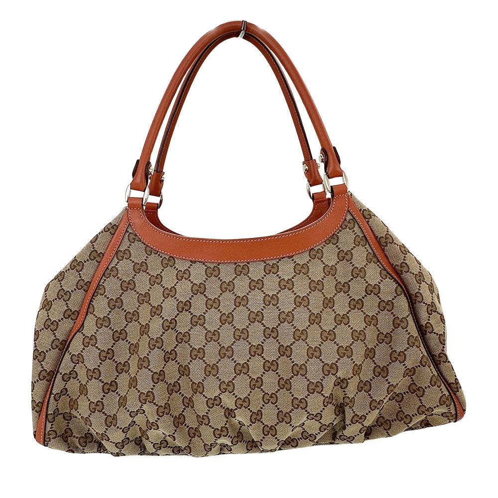Gucci Abbey Shoulder Bag GG Canvas Beige Orange — view 2