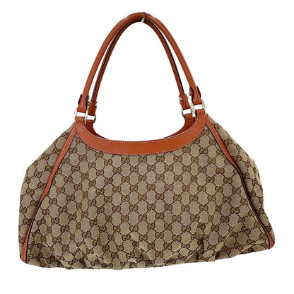 Gucci Abbey Shoulder Bag GG Canvas Beige Orange — view 2